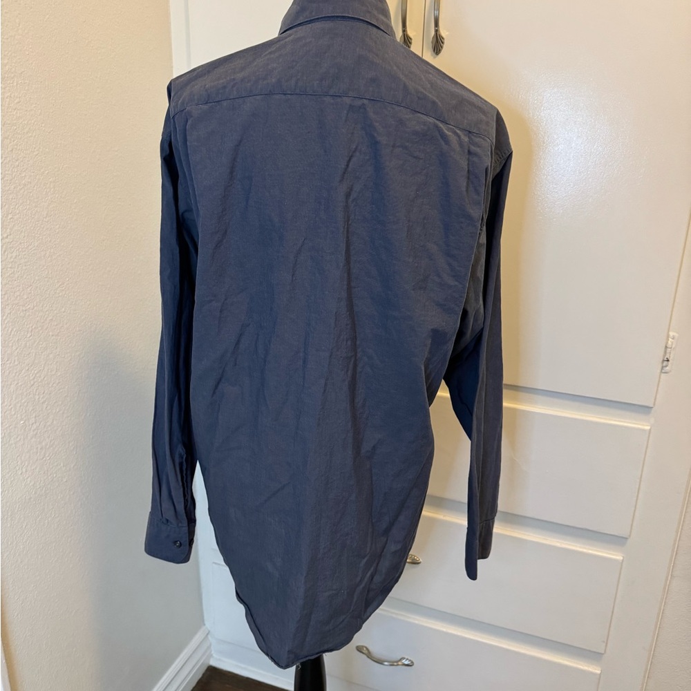 Dark Blue Calvin Klein Button-Up Shirt - Picture 3 of 4